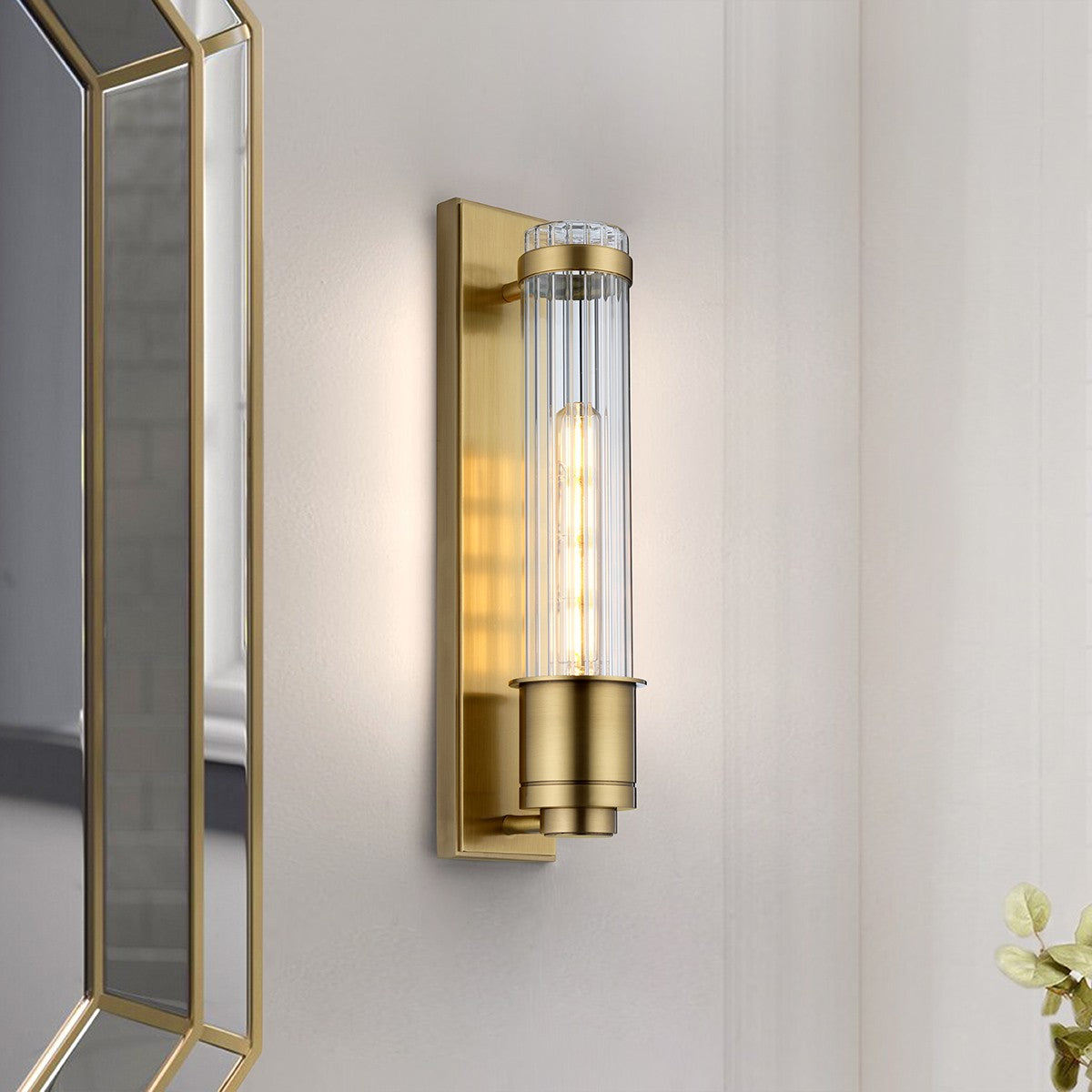 Lucas + McKearn - BB-WELLINGTON-AB - One Light Bath - Wellington - Aged Brass