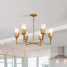 Lucas + McKearn - CH20319G-6 - Six lampes Suspendu - Herbe à scie - Feuille d'or