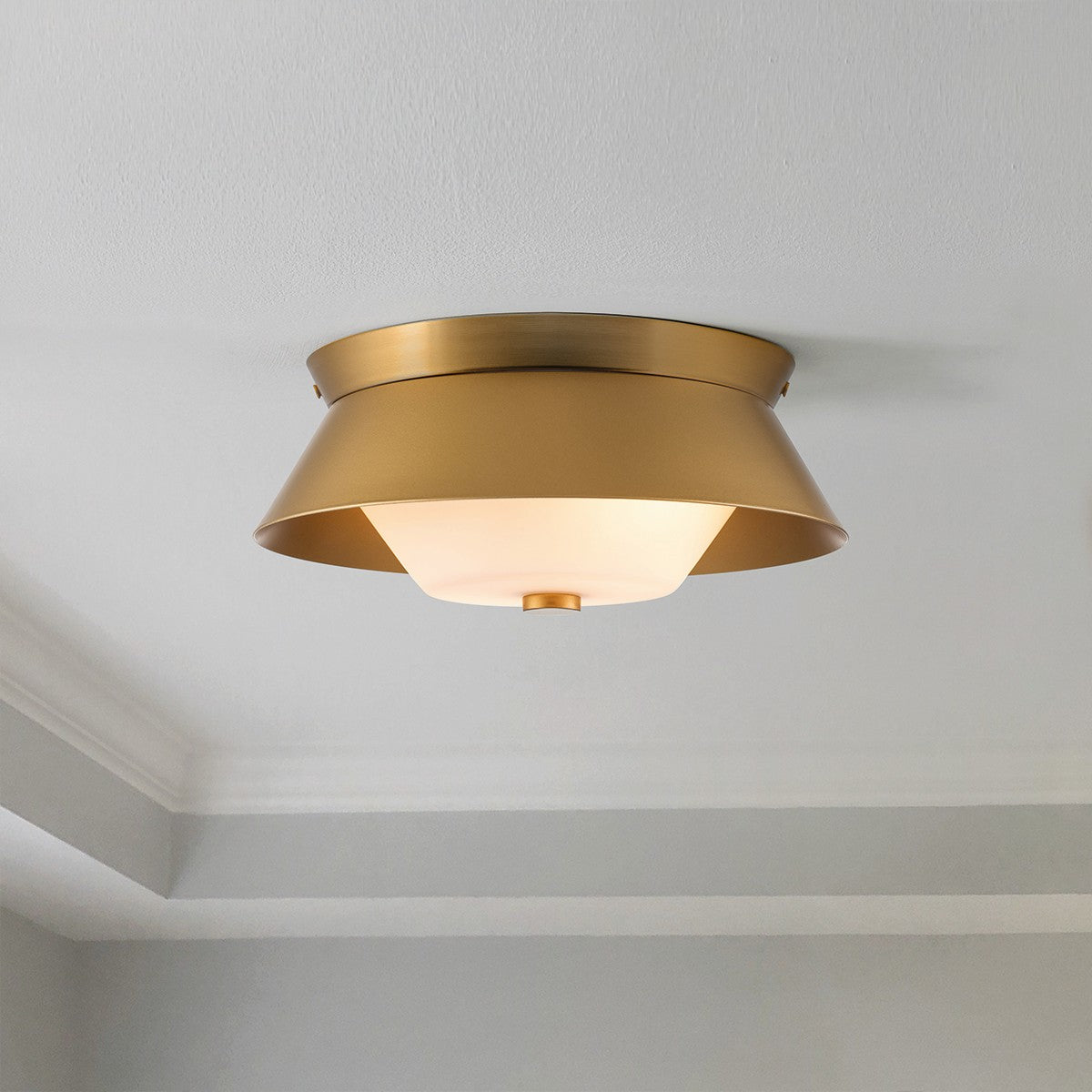 Lucas + McKearn - FM1004LG-10 - Two Light Flush Mount - Bowtie - Lacquered Gold