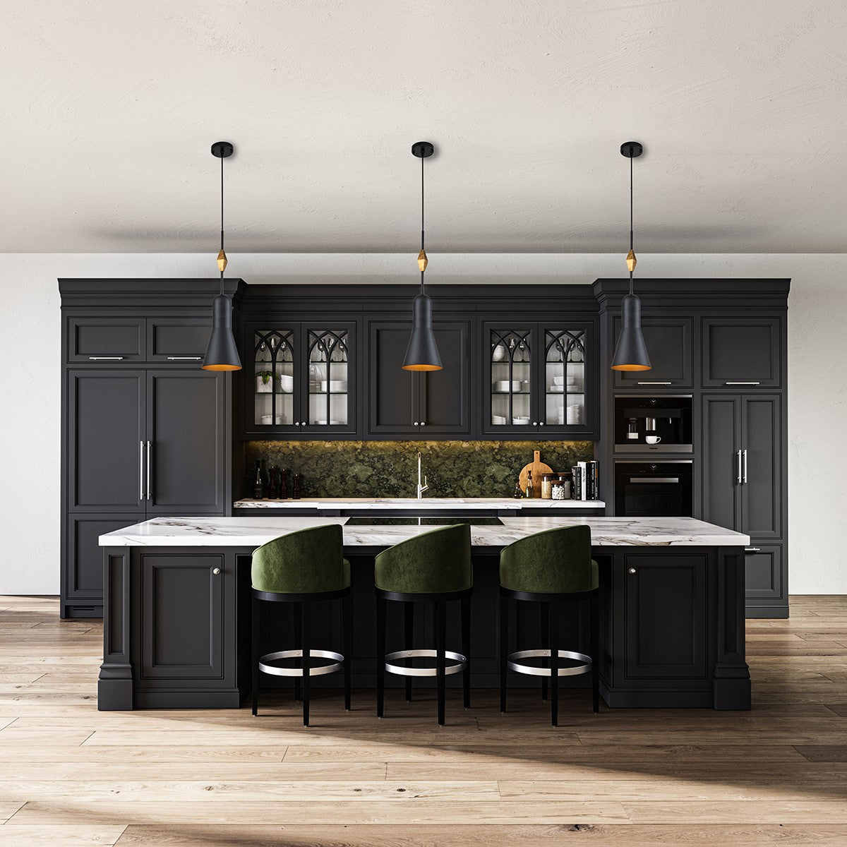 Lucas + McKearn - PD00116B-1 - One Light Pendant - Etoile - Matte Black