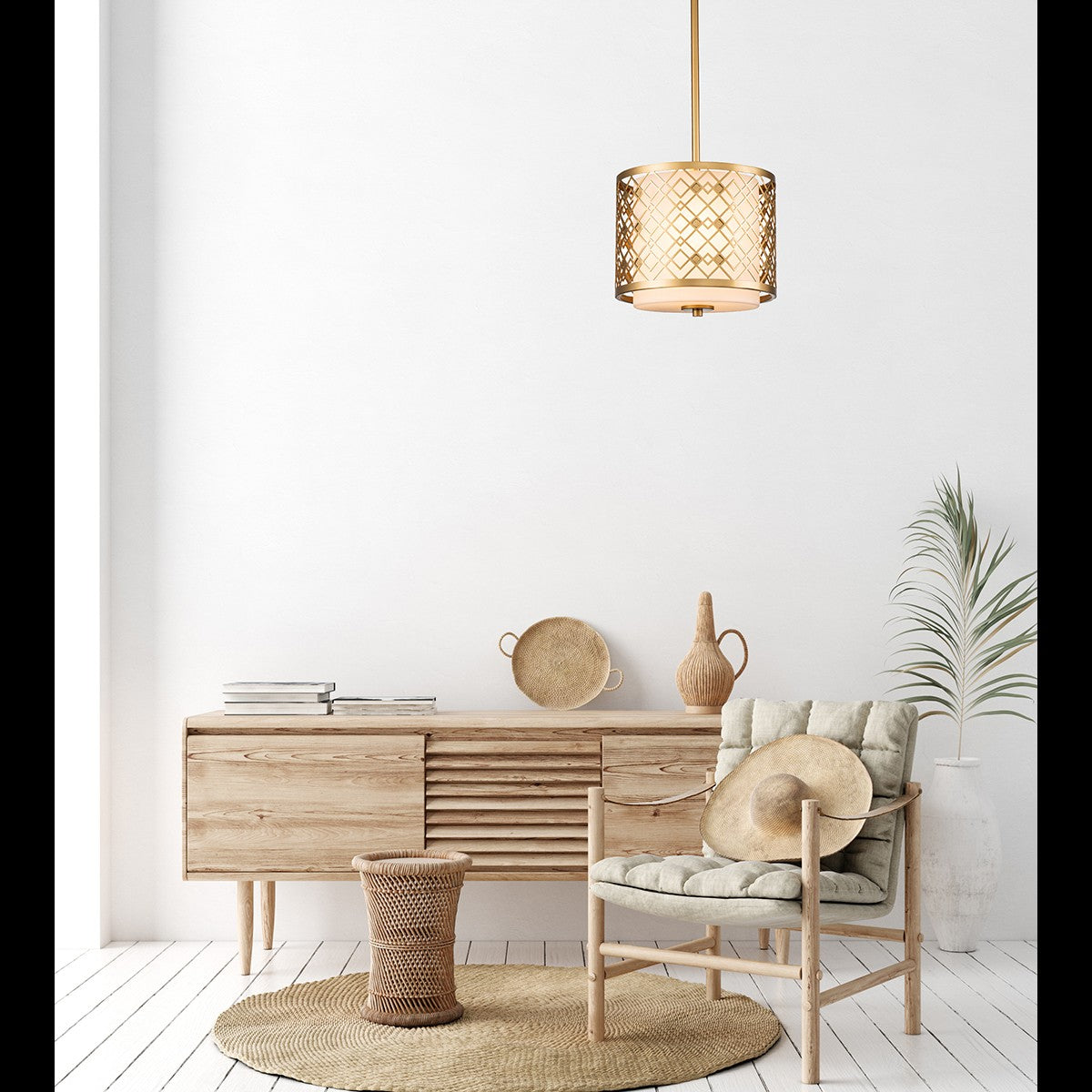 Lucas + McKearn - PD1185LG-1 - Two Light Pendant - Ziggy - Lacquered Gold