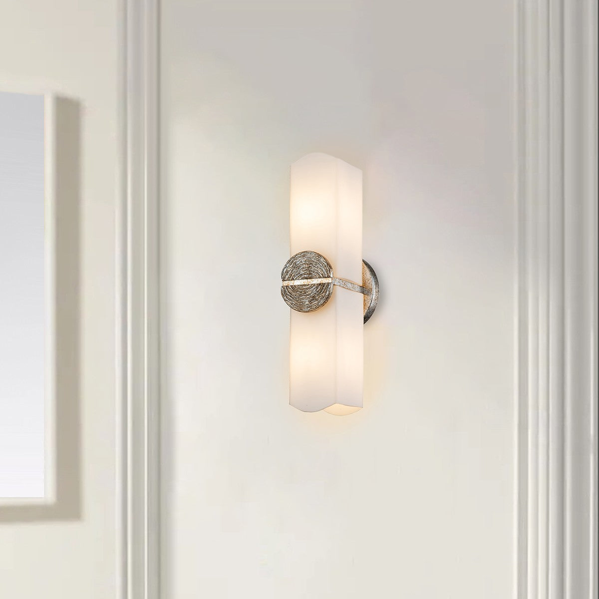 Lucas + McKearn - SC01035S-2 - Two Light Wall Sconce - Elan - Silver Leaf
