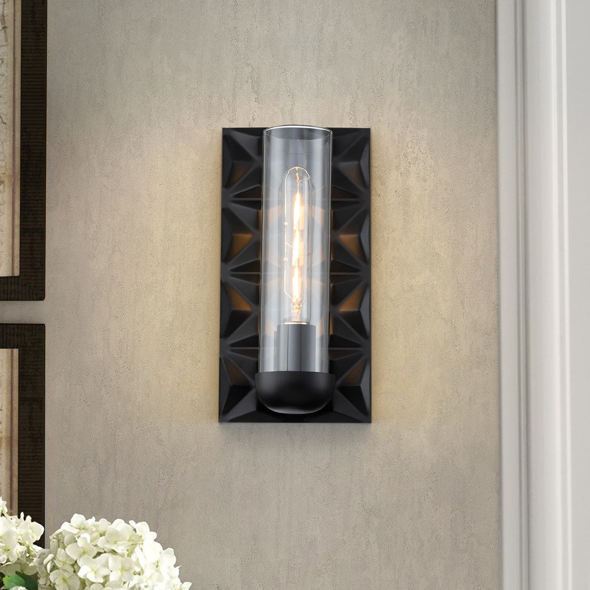 Lucas + McKearn - SC10503MB-1 - Une lampe Murale - Alpha - Noir mat