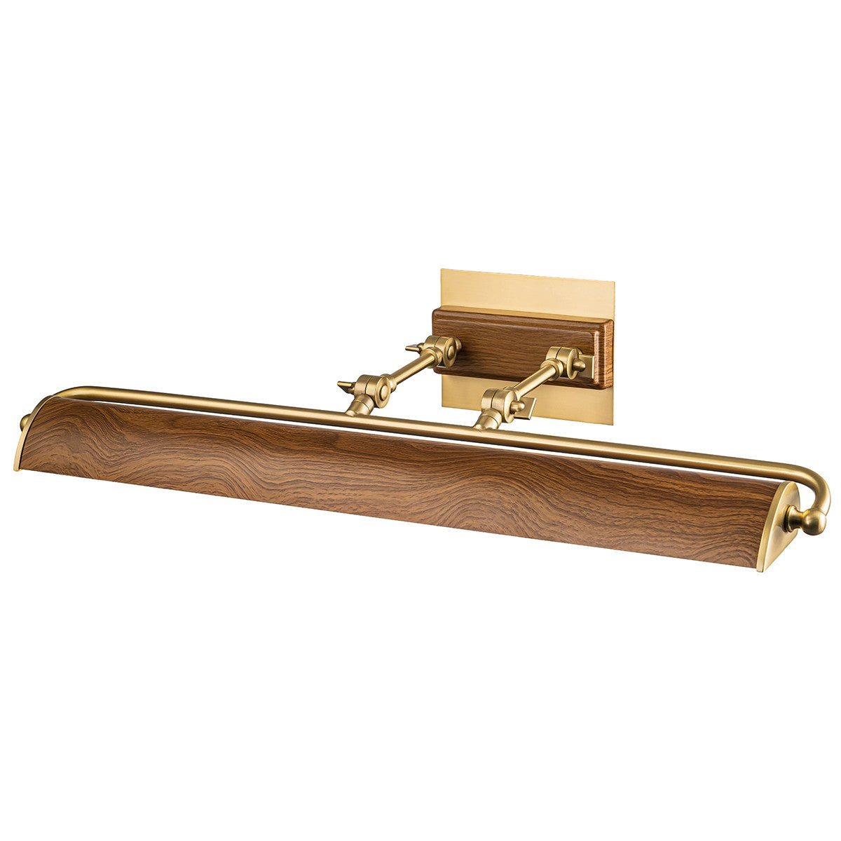Lucas + McKearn - WINCHFIELD-PLL-AB-OAK - Four Light Picture Light - Winchfield - Aged Brass/Oak