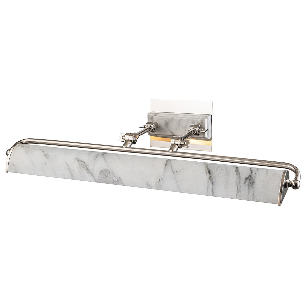Lucas + McKearn - WINCHFIELD-PLL-PN-WM - Four Light Picture Light - Winchfield - Polished Nickel/White Marble