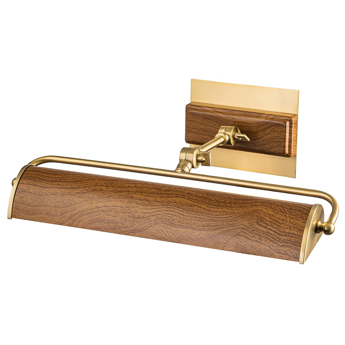 Lucas + McKearn - WINCHFIELD-PLM-AB-OAK - Two Light Picture Light - Winchfield - Aged Brass/Oak