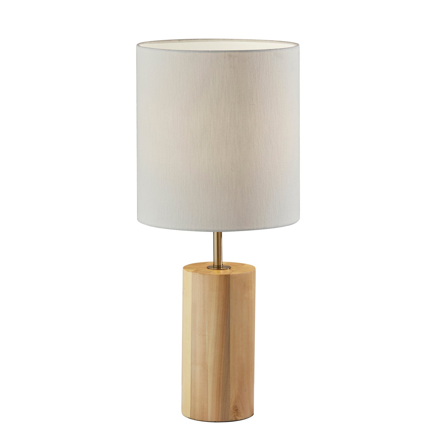 Adesso Home - 1507-12 - Table Lamp - Dean - Natural Oak Wood W. Antique Brass Accent