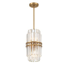 Crystorama - HAY-1401-AG - Quatre lumières Suspension - Hayes - Laiton vieilli