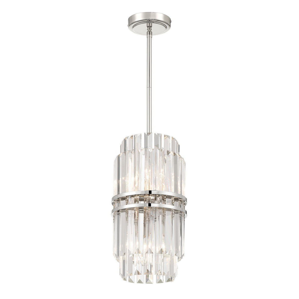 Crystorama - HAY-1401-PN - Quatre lumières Suspension - Hayes - Nickel poli