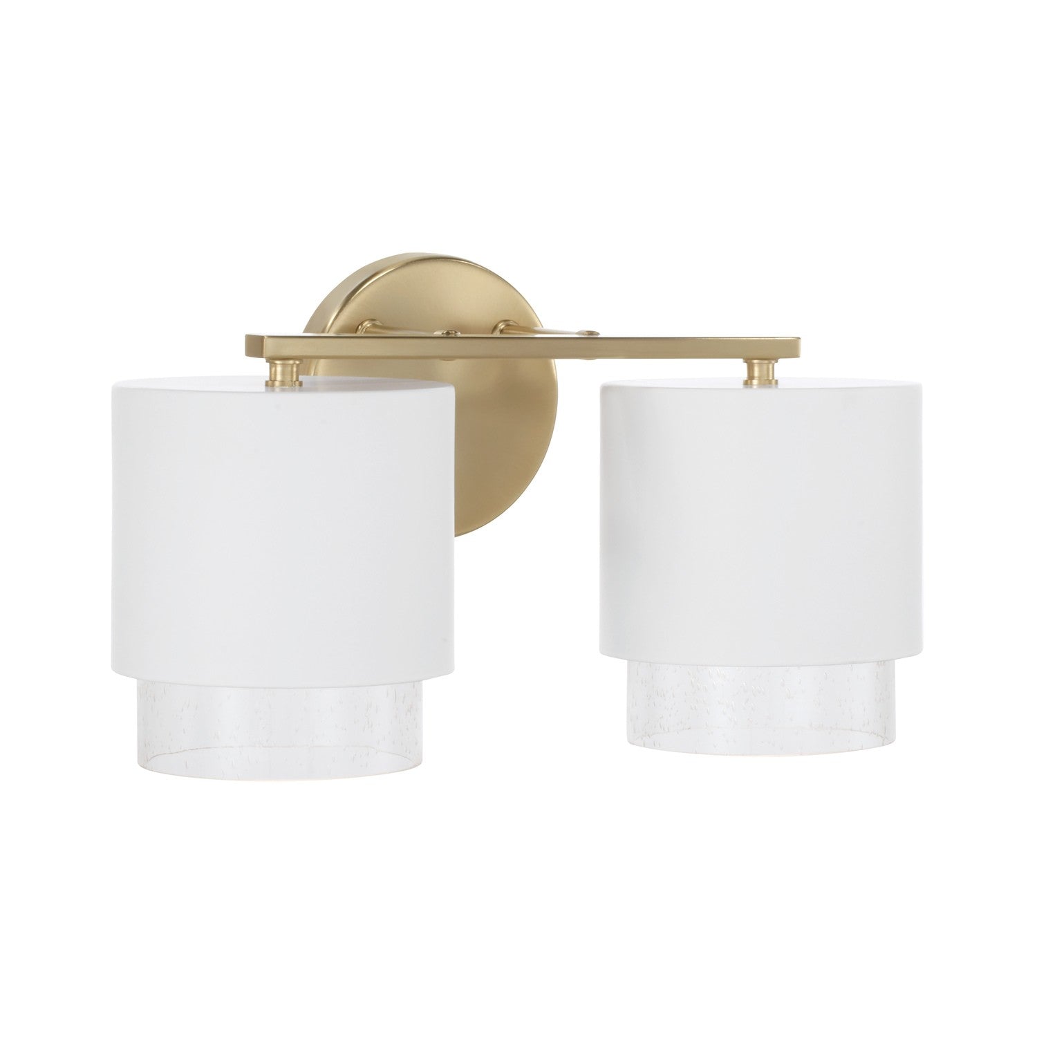 Éclairage Capital Lighting - 153021RE-549 - Applique murale deux lumières - Weller - Laiton mat et blanc