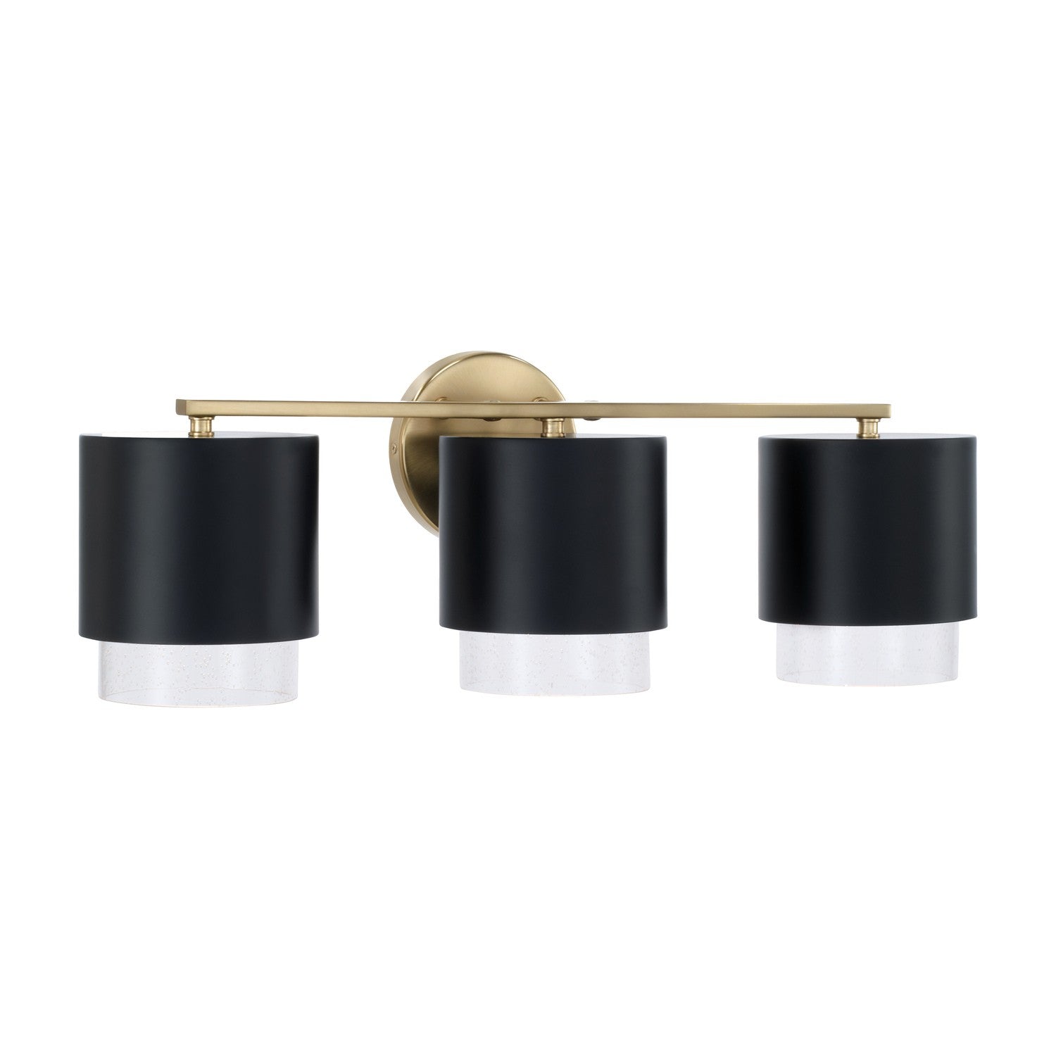 Éclairage Capital Lighting - 153031RK-549 - Applique murale à trois lumières - Weller - Laiton mat et noir