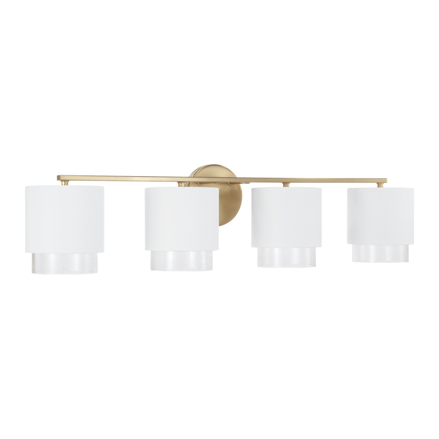 Éclairage Capital Lighting - 153041RE-549 - Applique murale à quatre lumières - Weller - Laiton mat et blanc