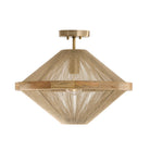 Éclairage Capital - 252812MA - Semi-remorque à une lumière Plafonnier - Maya - Laiton mat