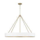 Capital Lighting - 453061RE - Six Light Chandelier - Weller - Matte Brass and White