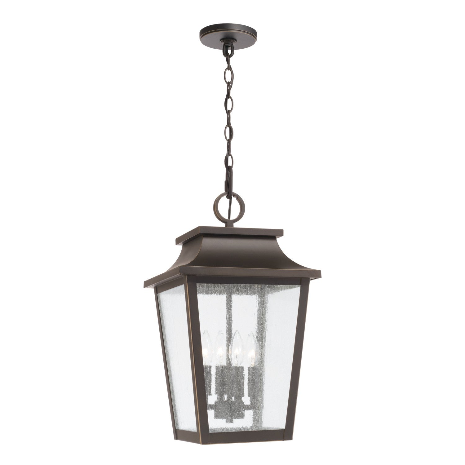 Capital Lighting - 953344OZ - Lanterne suspendue d'extérieur à quatre lumières - Chandler - Bronze huilé