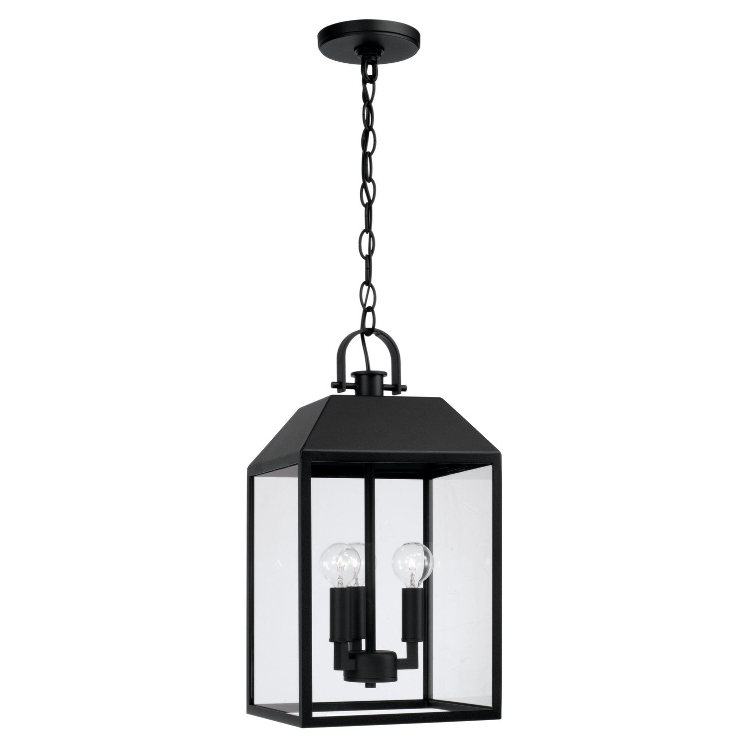 Capital Lighting - 953434BK - Lanterne suspendue d'extérieur à trois lumières - Nelson - Noir