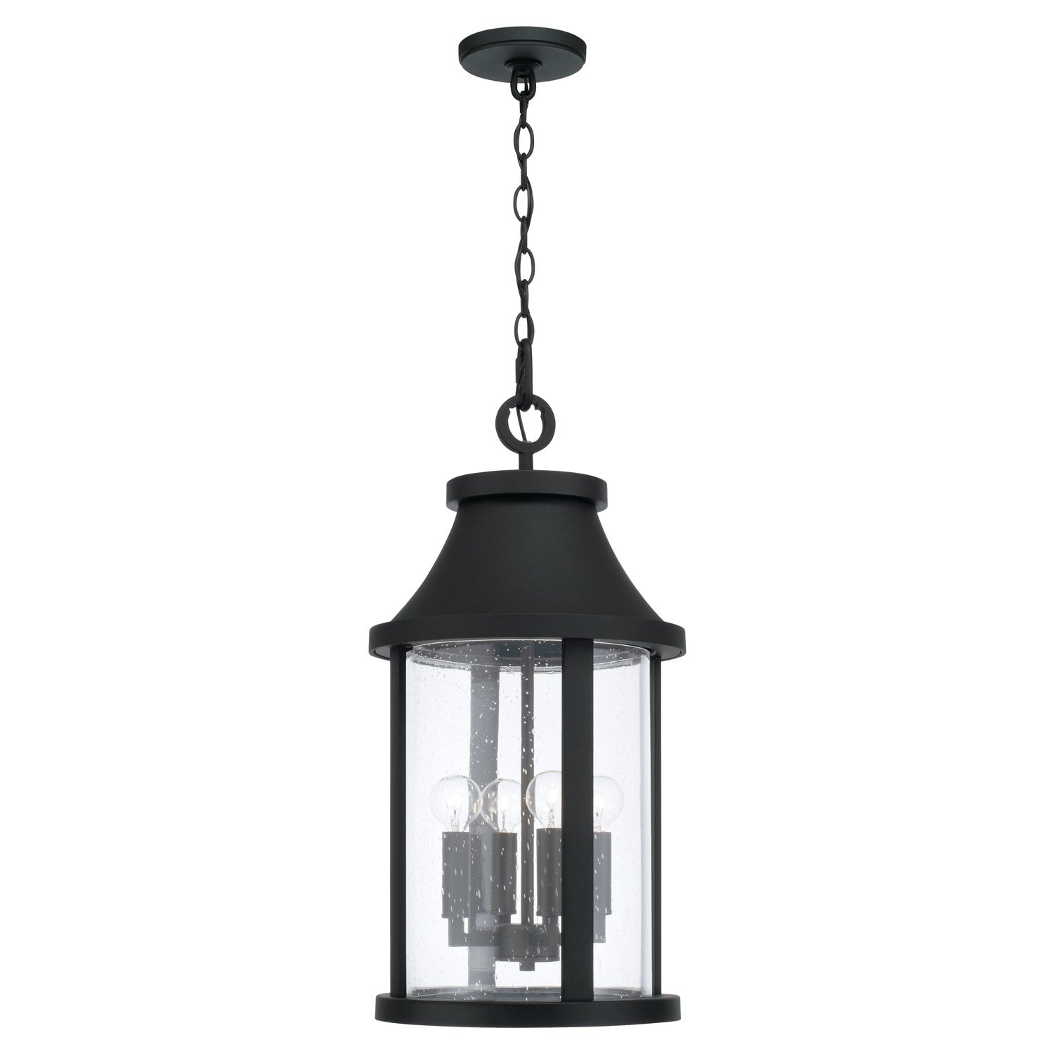 Capital Lighting - 953644BK - Lanterne suspendue d'extérieur à quatre lumières - Bridger - Noir