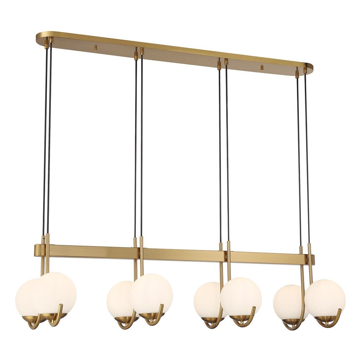 Lighting One E - V6-L1-1347-8-322 - Eight Light Linear Chandelier - Abella - Warm Brass