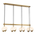 Lighting One E - V6-L1-1347-8-322 - Eight Light Linear Chandelier - Abella - Warm Brass