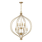 Lighting One E - V6-L7-1299-8-322 - Eight Light Pendant - Orchid - Warm Brass