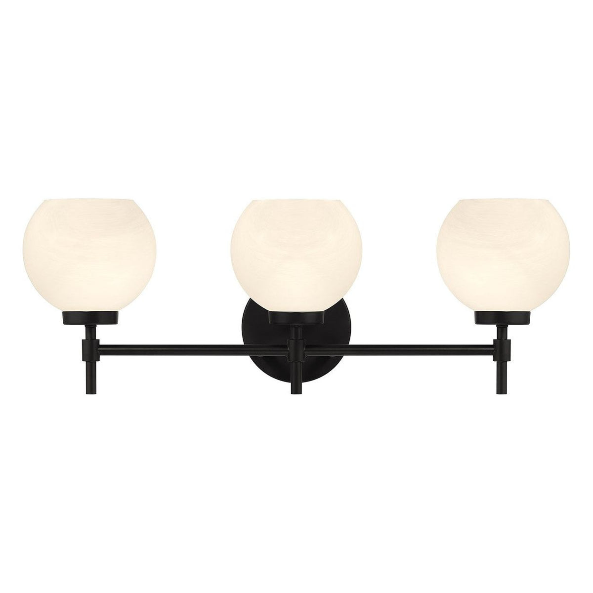 Lighting One E - V6-L8-9621-3-BK - Three Light Bathroom Vanity - Hannah - Matte Black