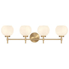 Lighting One E - V6-L8-9621-4-322 - Four Light Bathroom Vanity - Hannah - Warm Brass