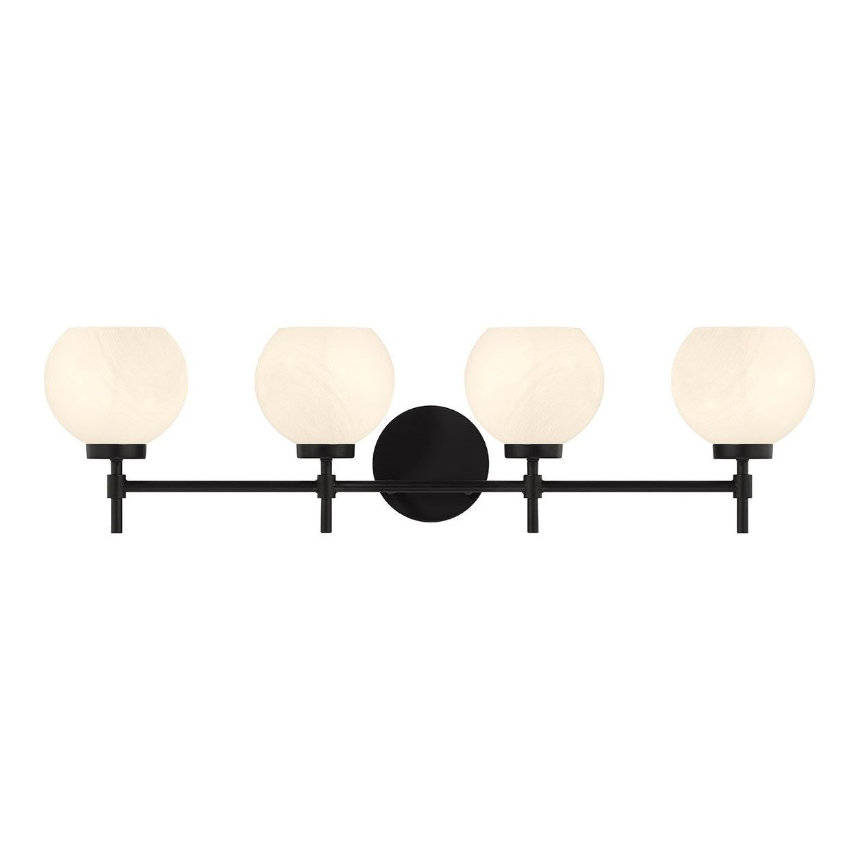 Lighting One E - V6-L8-9621-4-BK - Four Light Bathroom Vanity - Hannah - Matte Black
