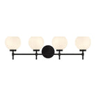 Lighting One E - V6-L8-9621-4-BK - Four Light Bathroom Vanity - Hannah - Matte Black