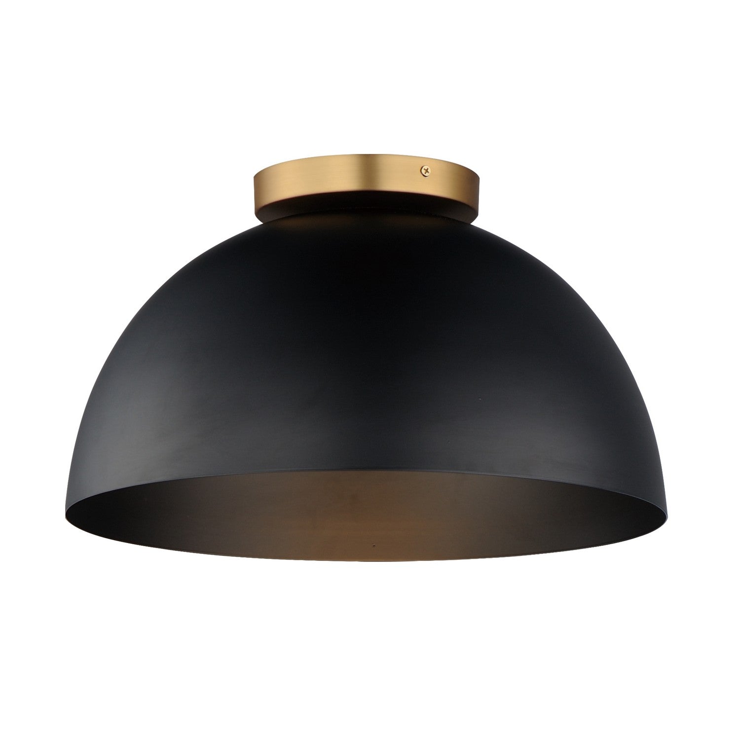 Maxim Lighting 10029BKNAB Thelonious Flush Mount in Black / Natural Aged Brass
