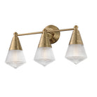 Meuble-lavabo Maxim Lighting 10393PRNAB Hargreaves, couleur naturelle Laiton vieilli