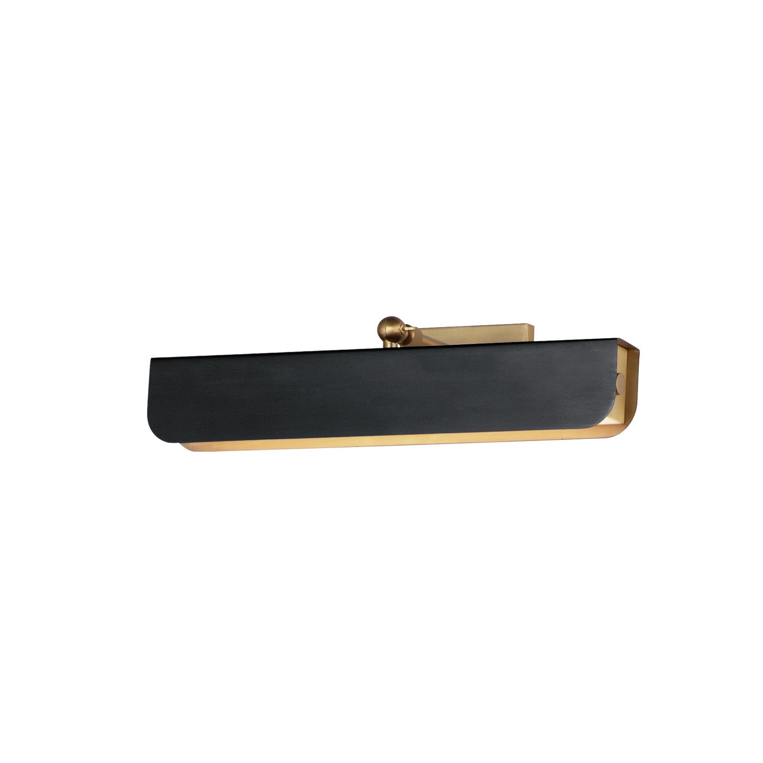 Maxim Lighting 10711WTBKNAB Miles Wall Sconce in Black / Natural Aged Brass