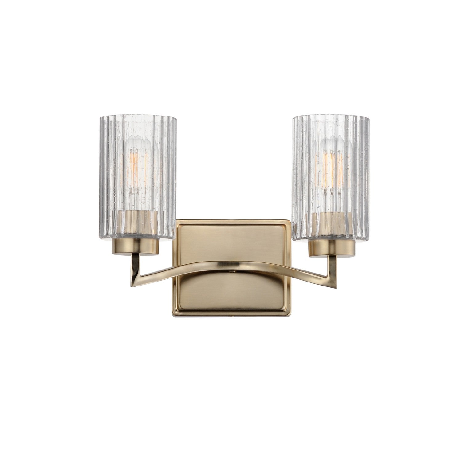 Maxim Lighting 21372CRSCH Rigata Wide Wall Sconce in Satin Champagne