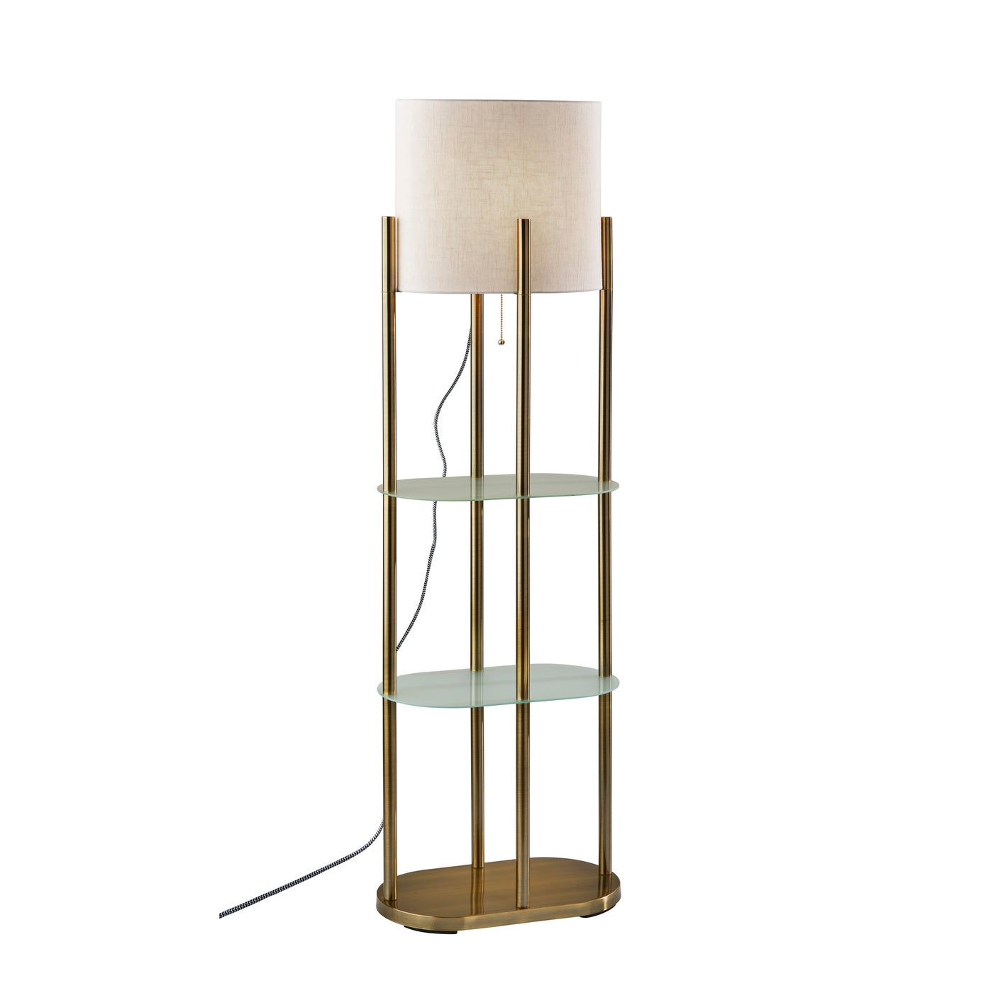 Adesso Home - 1518-21 - Floor Lamp - Norman - Antique Brass