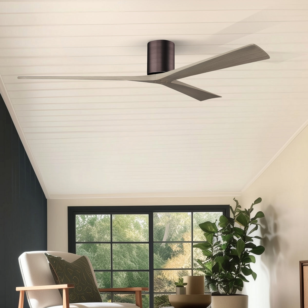 Matthews Fan Company - IR3H-BB-GA-72 - 72"Ceiling Fan - Irene-3H - Brushed Bronze