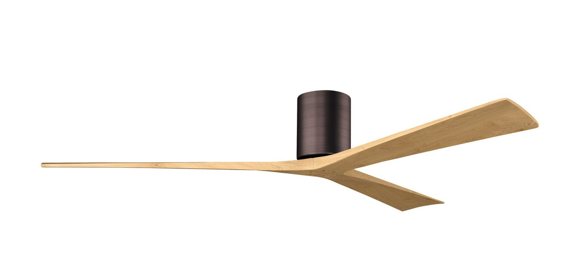 Matthews Fan Company - IR3H-BB-LM-72 - 72"Ceiling Fan - Irene-3H - Brushed Brass