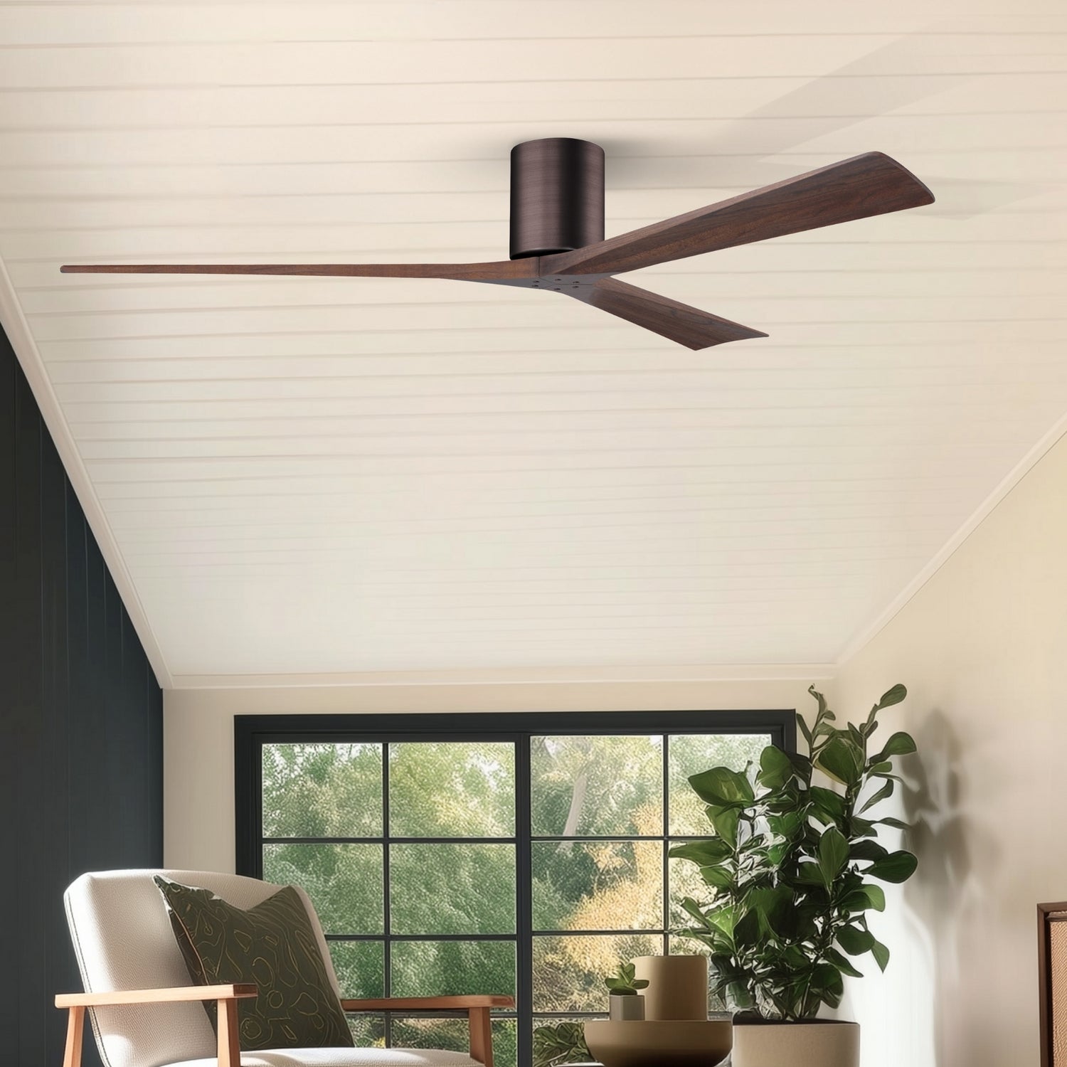 Matthews Fan Company - IR3H-BB-WA-72 - 72"Ceiling Fan - Irene-3H - Brushed Bronze