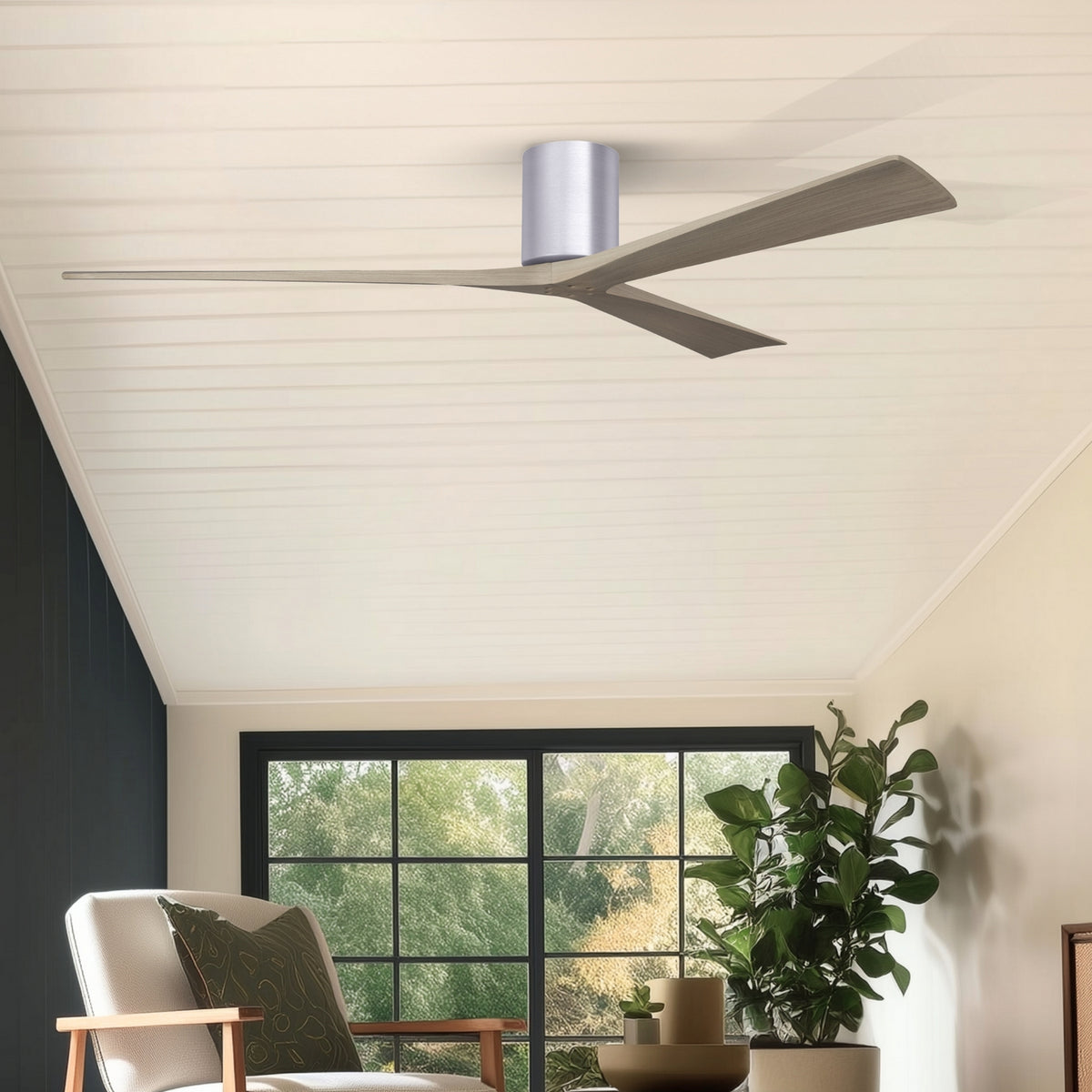 Matthews Fan Company - IR3H-BN-GA-72 - 72"Ceiling Fan - Irene-3H - Brushed Nickel