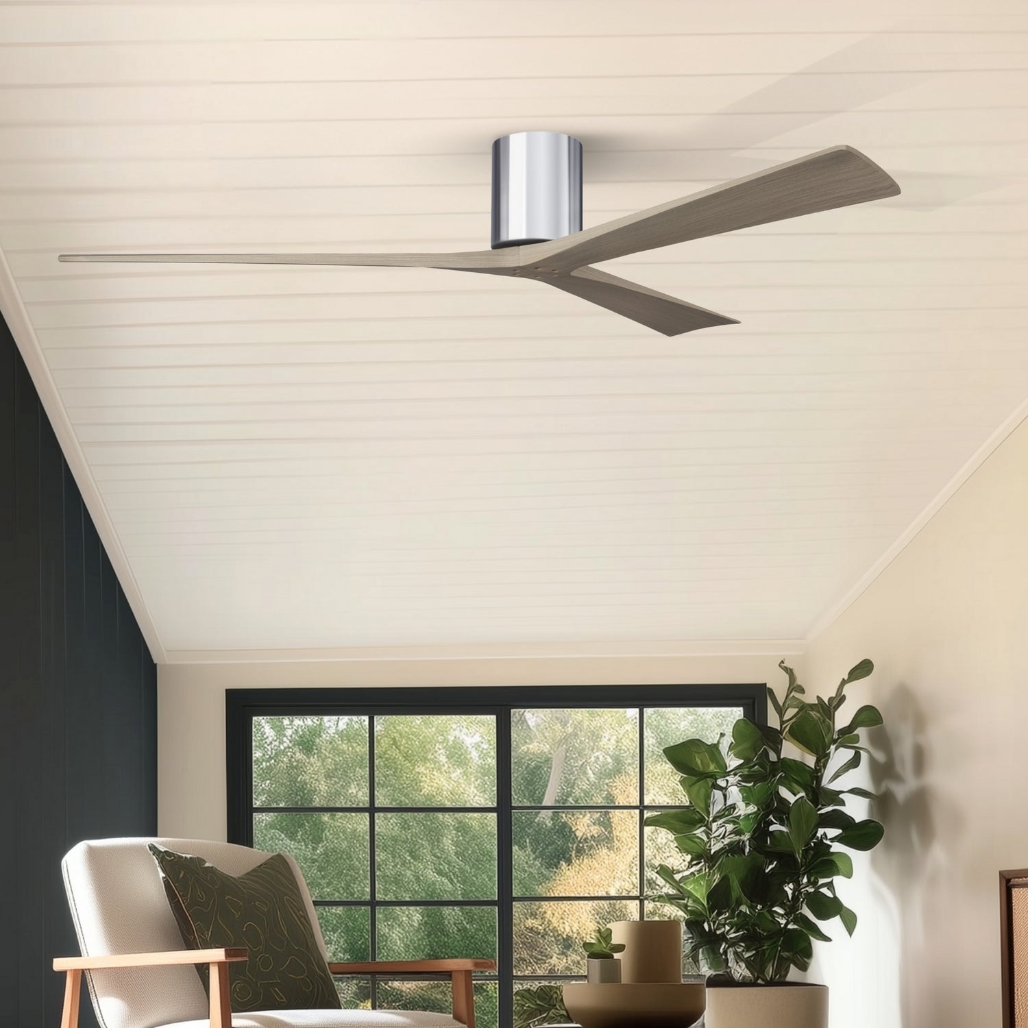 Matthews Fan Company - IR3H-CR-GA-72 - 72"Ceiling Fan - Irene-3H - Polished Chrome