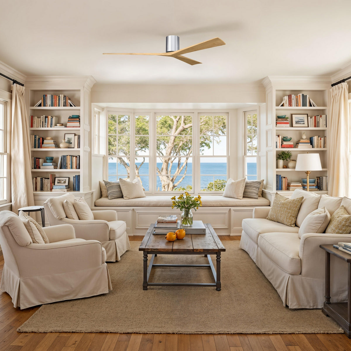 Matthews Fan Company - IR3H-CR-LM-72 - 72"Ceiling Fan - Irene-3H - Polished Chrome