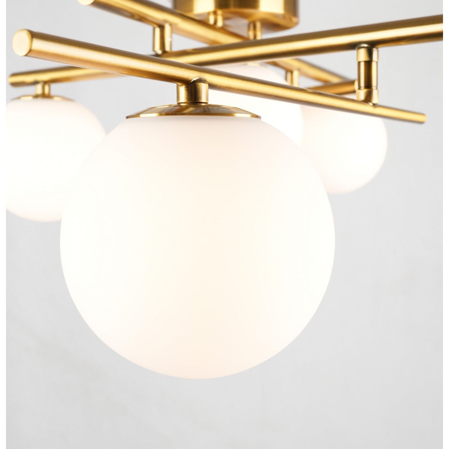 Artcraft Canada - AC11975BR - Five Light Semi-Flush Mount - Modena - Plated Brushed Brass