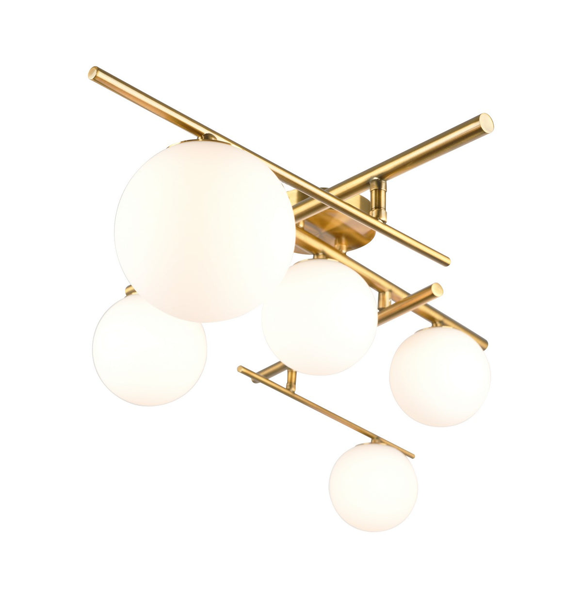 Artcraft Canada - AC11975BR - Five Light Semi-Flush Mount - Modena - Plated Brushed Brass