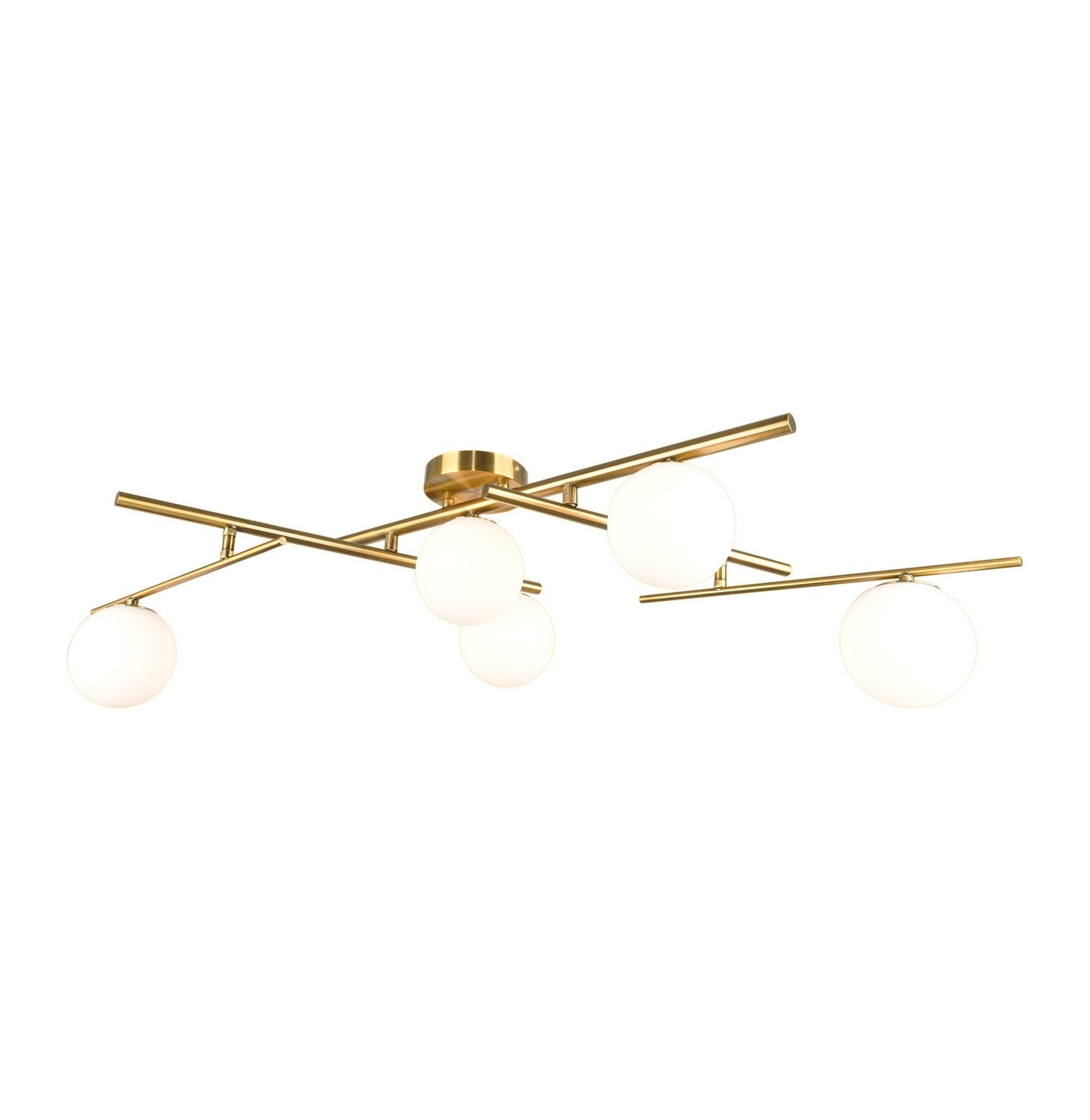 Artcraft Canada - AC11975BR - Five Light Semi-Flush Mount - Modena - Plated Brushed Brass