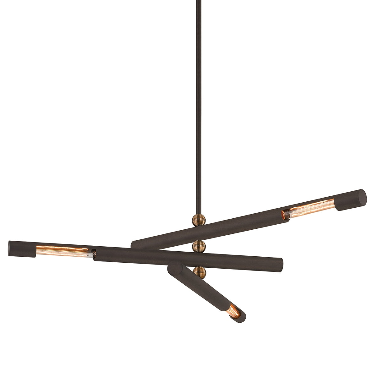 Troy Lighting Canada - F6885-BRZ/PBR - Trois lampes Suspendu - Hendrix - Bronze