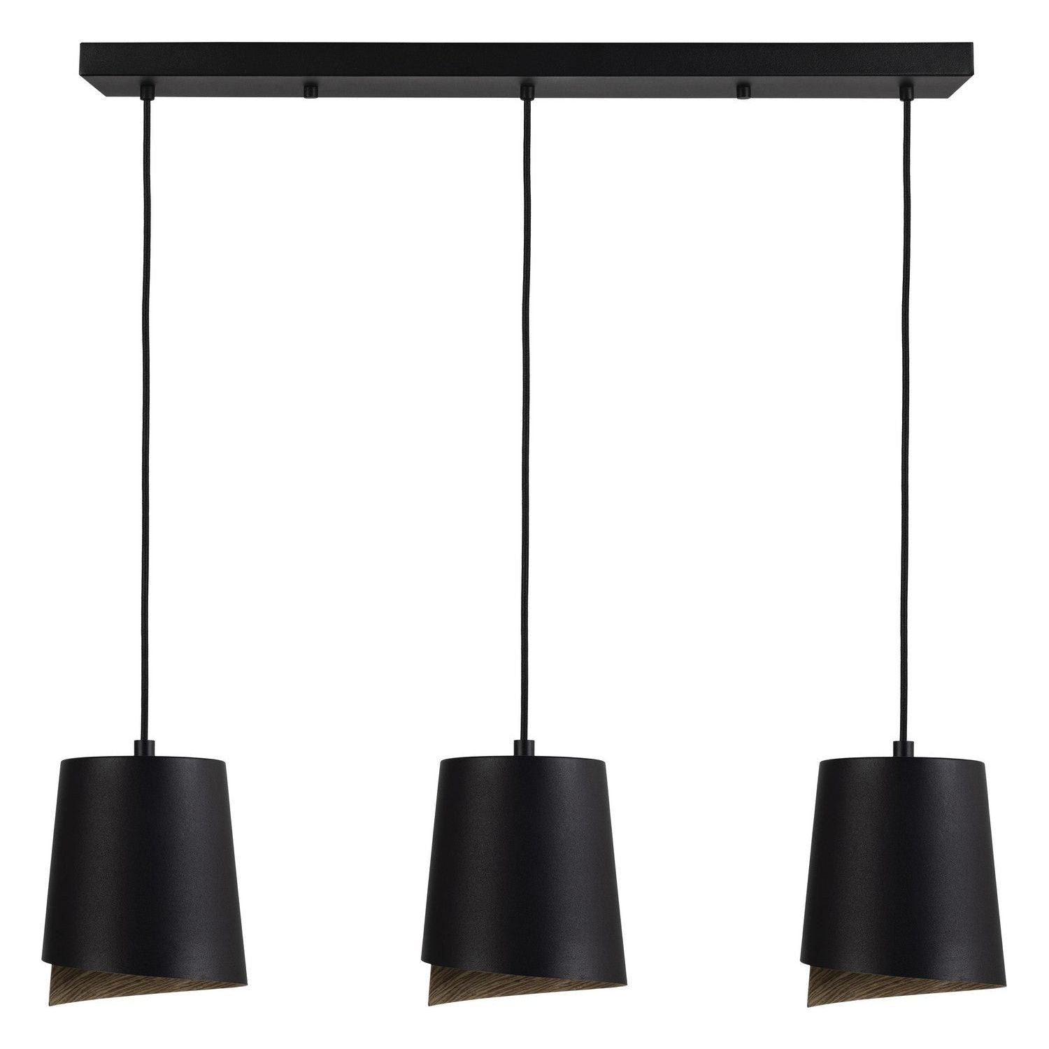 Eglo Canada - 206246A - Three Light Suspension - Bolivia - Black