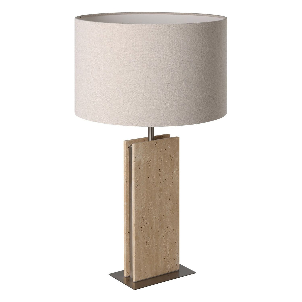 Eglo Canada - 206323A - One Light Table Lamp - Belesar - Travertine & Matte Nickel