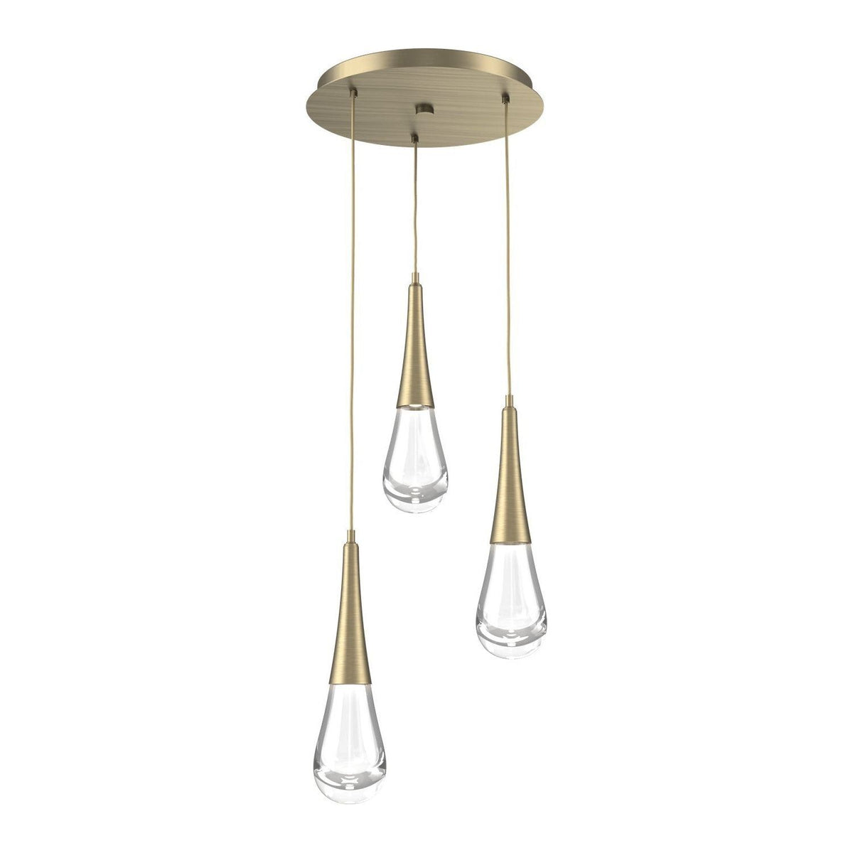 Hammerton Studio - CHB0078-03-HB-C-C01-L3 - LED Pendant - Raindrop - Heritage Brass