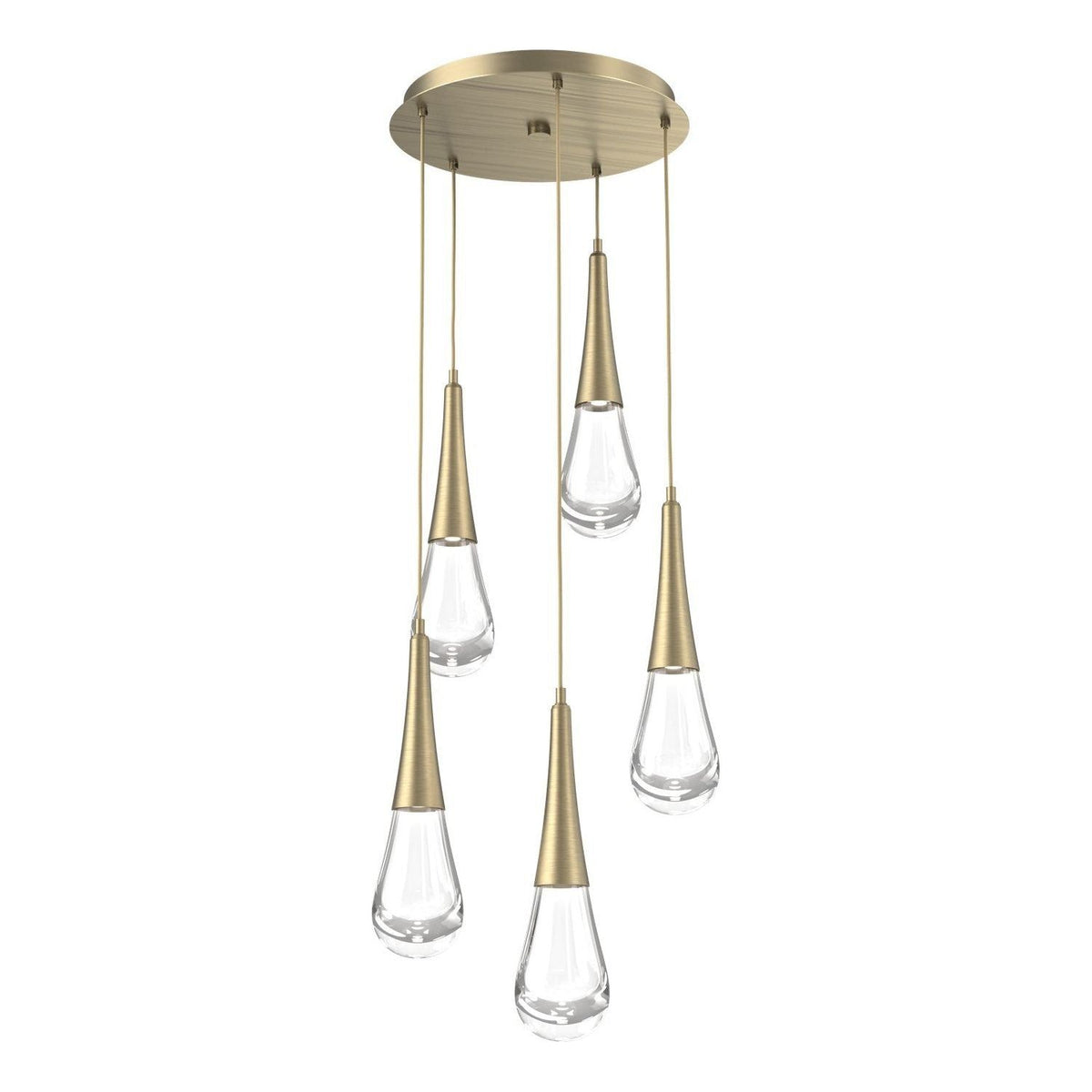 Hammerton Studio - CHB0078-05-HB-C-C01-L1 - LED Pendant - Raindrop - Heritage Brass