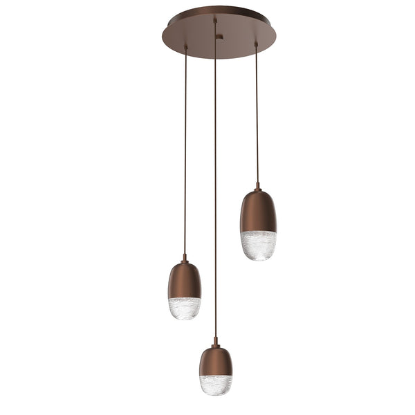 Pebble LED Multi-Light Pendant Round Canopy