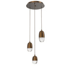 Hammerton Studio - CHB0079-03-FB-PC-C01-L3 - LED Pendant - Pebble - Flat Bronze