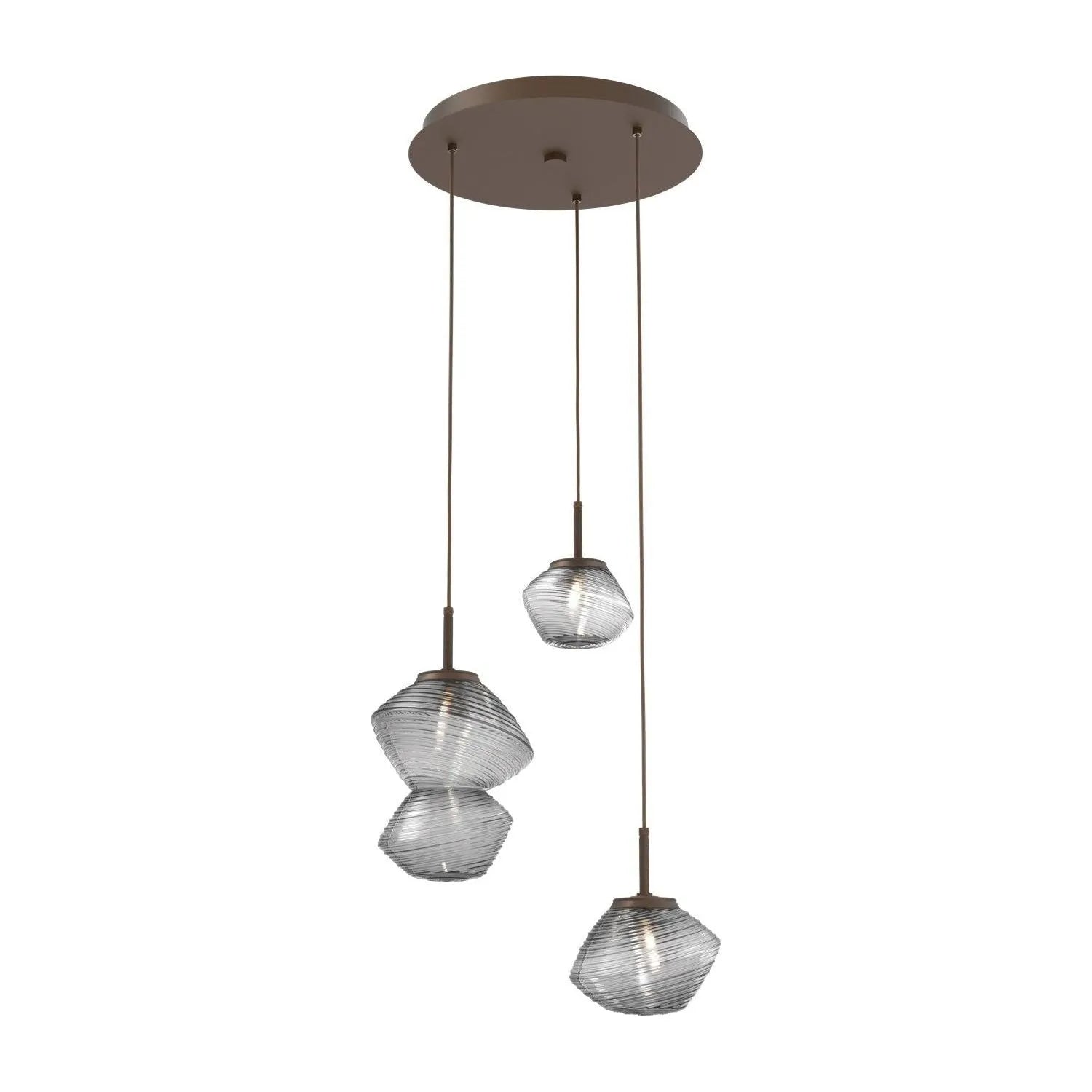 Hammerton Studio - CHB0089-03-FB-S-C01-L3 - LED Pendant - Mesa - Flat Bronze